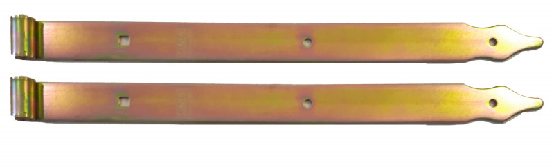 2er-Pack DMX Ladenband ZP400fi10, für Ø10 mm Kloben, galvanisch gelb verzinkt,  400 x 30 mm, Stärke: 3 mm